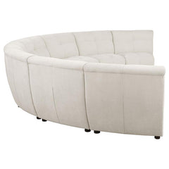 Charlotte 8-piece Upholstered Modular Sectional Sofa Ivory - 551300