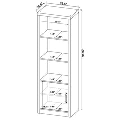 Burke 3-shelf Engineered Wood Media Tower Grey Driftwood - 707726
