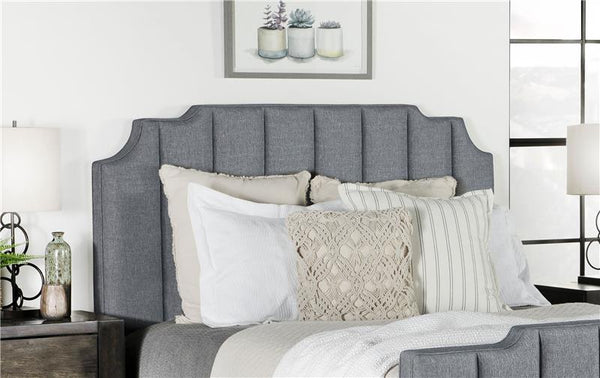 Fiona Upholstered Full Panel Bed Light Grey - 306029F