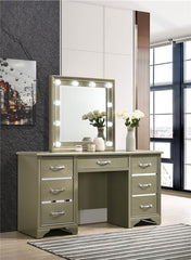 Beaumont 7-drawer Vanity Desk with Lighting Mirror Champagne - 205297