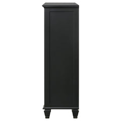Sandy Beach Door Chest with Concealed Storage Black - 201328