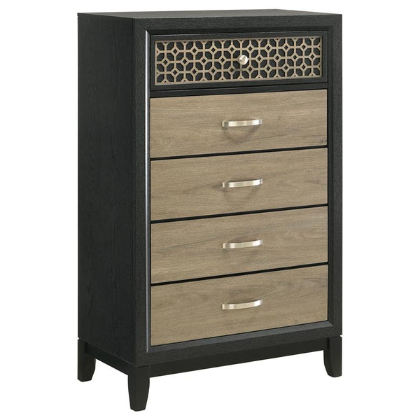 Valencia 5-drawer Bedroom Chest Black - 223045