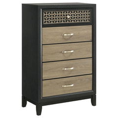 Valencia 5-drawer Bedroom Chest Black - 223045