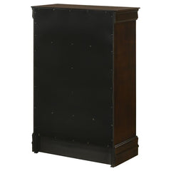 Louis Philippe 5-drawer Chest with Silver Bails Cappuccino - 202415