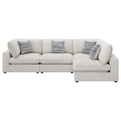 Serene 4-piece Upholstered Modular Sectional Sofa Beige - 551321-SETA