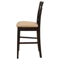 Gabriel Upholstered Counter Height Stools Cappuccino and Beige (Set of 2) - 100209