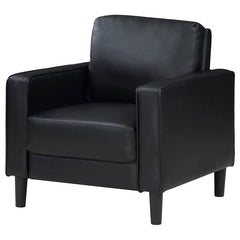 Ruth Upholstered Track Arm Accent Chair Black - 508363