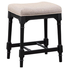Martina 5-piece Rectangular Spindle Leg Counter Height Dining Set Oatmeal and Black - 120577