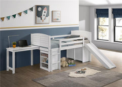 Millie Twin Workstation Loft Bed White - 400330T