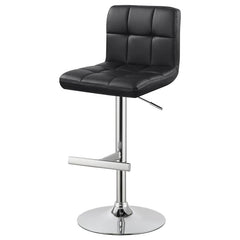 Lenny Adjustable Bar Stools Chrome and Black (Set of 2) - 102554