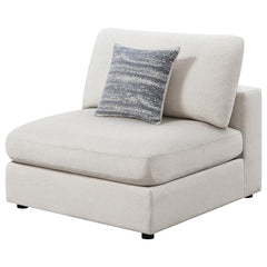 Serene Upholstered Armless Chair Beige - 551321