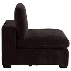 Lakeview Upholstered Armless Chair Dark Chocolate - 551464