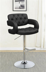 Brandi Adjustable Bar Stool Black and Chrome - 102555
