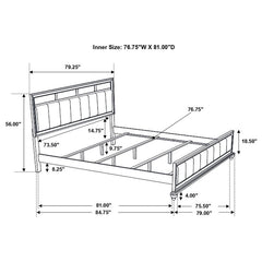 Barzini 5-piece Eastern King Bedroom Set White - 205891KE-S5