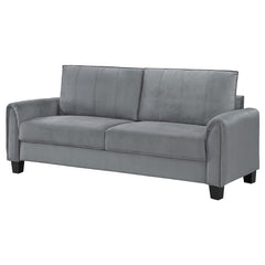 Davis Upholstered Rolled Arm Sofa Grey - 509634
