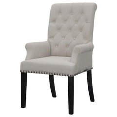 Alana Upholstered Tufted Arm Chair with Nailhead Trim - 115183