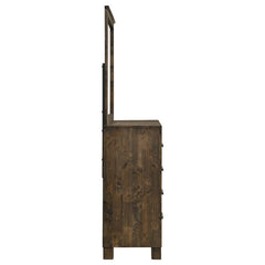 Woodmont 8-drawer Dresser with Mirror Rustic Golden Brown - 222633M