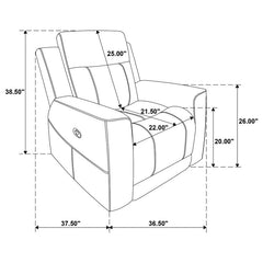Brentwood 3-piece Upholstered Reclining Sofa Set Taupe - 610281-S3