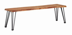 Sherman Bench Natural Acacia and Matte Black - 190913