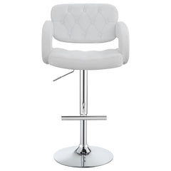 Brandi Adjustable Bar Stool Chrome and White - 102557