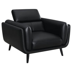 Shania 3-piece Upholstered Low Back Sofa Set Black - 509921-S3