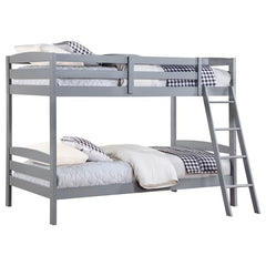 Rhea Wood Twin Over Twin Bunk Bed Grey - 460563T