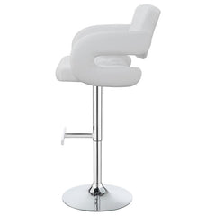 Brandi Adjustable Bar Stool Chrome and White - 102557