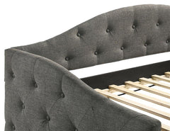 Sadie Upholstered Twin Daybed with Trundle Grey - 300638