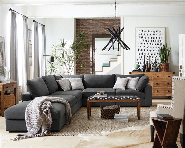 Serene Upholstered Corner Charcoal - 551325
