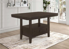 Prentiss Rectangular Counter Height Table with Butterfly Leaf Cappuccino - 193108