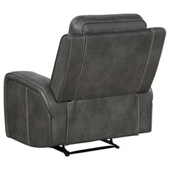 Raelynn 3-piece Upholstered Reclining Sofa Set Grey - 603191-S3