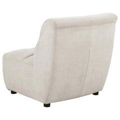 Charlotte Upholstered Curved Armless Chair Ivory - 551300AC