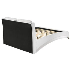 Jeremaine Upholstered Eastern King Sleigh Bed White - 300345KE