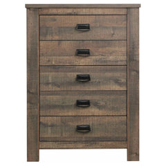 Frederick 5-drawer Bedroom Chest Weathered Oak - 222965