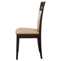 Gabriel Upholstered Side Chairs Cappuccino and Tan (Set of 2) - 100773
