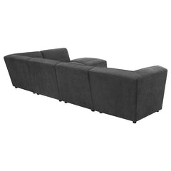 Sunny Upholstered Armless Chair Dark Charcoal - 552081