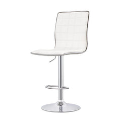 Ashbury Upholstered Adjustable Bar Stools White and Chrome (Set of 2) - 122089