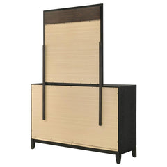 Valencia 6-drawer Dresser with Mirror Black - 223043M