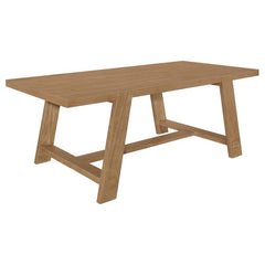 Sharon 7-piece Rectangular Trestle Base Dining Table Set Blue and Brown - 104171-S7