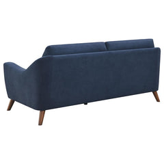Gano 2-piece Upholstered Sloped Arm Sofa Set Navy Blue - 509514-S2
