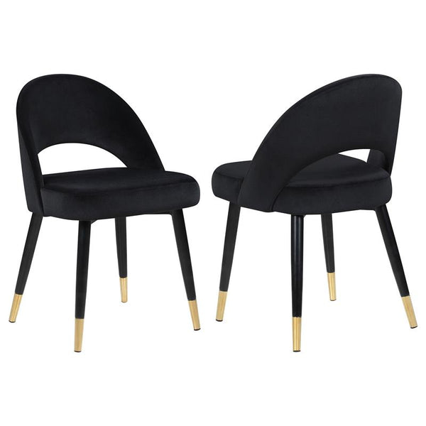 Lindsey Arched Back Upholstered Side Chairs Black (Set of 2) - 193562