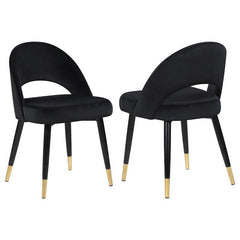 Lindsey Arched Back Upholstered Side Chairs Black (Set of 2) - 193562