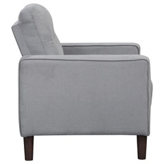 Bowen Upholstered Track Arm Tufted Accent Chair Grey - 506783
