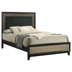 Valencia Wood Eastern King Panel Bed Black - 223041KE