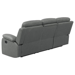 Nova Upholstered Padded Arm Reclining Sofa Dark Grey - 602531