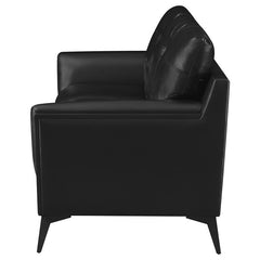Moira Upholstered Wedge Arm Tufted Sofa Black - 511131