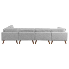 Churchill 6-piece Upholstered Modular Sectional Sofa Grey - 551301-SET