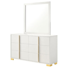 Marceline 6-drawer Dresser with Mirror White - 222933M