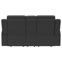 Brentwood Upholstered Motion Reclining Loveseat Black - 610285
