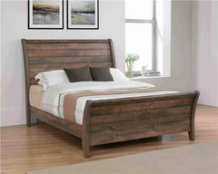 Frederick Wood Eastern King Sleigh Bed Weathered Oak - 222961KE